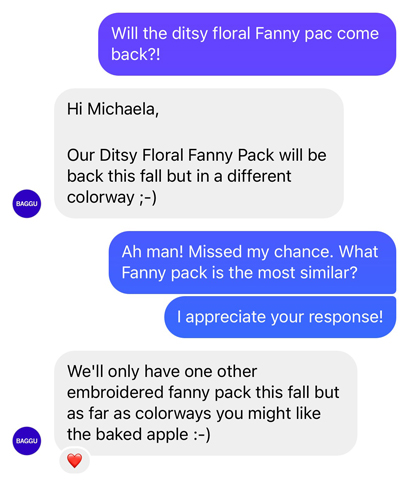 Instagram DM conversation